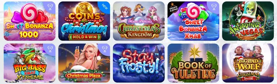 Sélection de tous les jeux AZUR CASINO